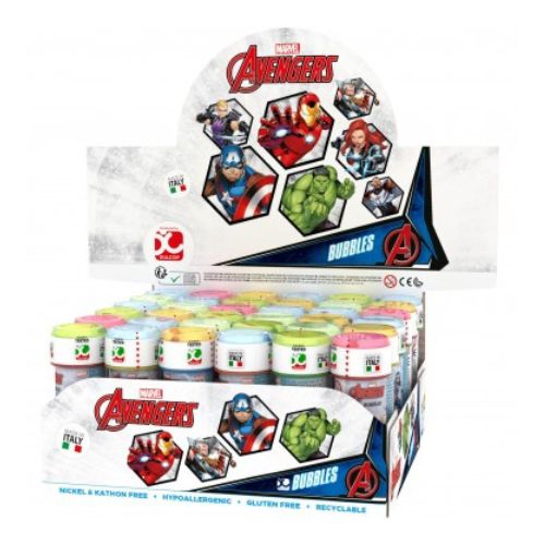 MARVEL – AVENGERS BUBBLES (Bolle di sapone) In espo da 36PZ 4ass…x36…x216